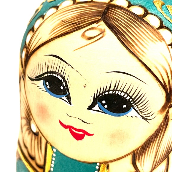 Russian Nesting Doll Matryoshka Vintage Had Painted Luxury Decor 5 pieces 1984 - Picture 11 of 14